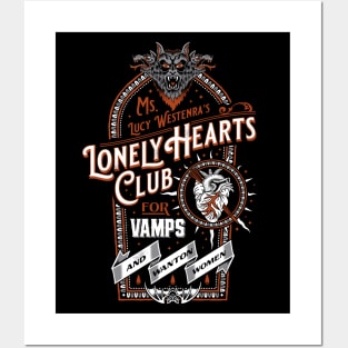 Vampire Lonely Hearts Club - Dracula  - Vintage Distressed Victorian Gothic Posters and Art